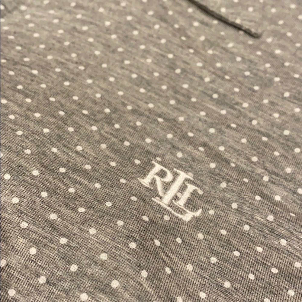 SOLD! 🤍 NWT Ralph Lauren Grey Dot Night Gown - Picture 4 of 6